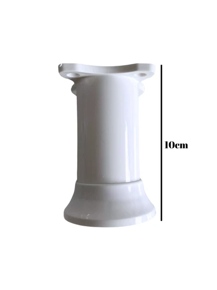Plastik Beyaz Ayarlanabilir Ayak Masa Dolap ve Mobilya Ayağı(BEYAZ)(10CM) Beyaz 10cm 10cm - 4 ADET - Resim 5