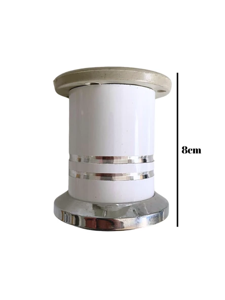Düz Şeritli 8cm Alüminyum Ayak Mobilya Masa ve Dolap Ayağı(BEYAZ)(8CM) Beyaz 8cm 8cm - 2 ADET - Resim 5