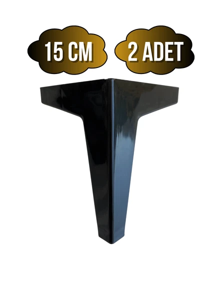 Serçe Düz 15CM Plastik Ayak Mobilya Masa ve Dolap Ayağı(15CM)(SİYAH) Siyah 15cm 15cm - 2 ADET ürün görseli