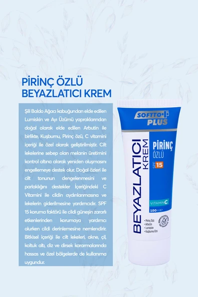 Softto Plus Pirinç Özlü Beyazlaştırıcı Krem - 2