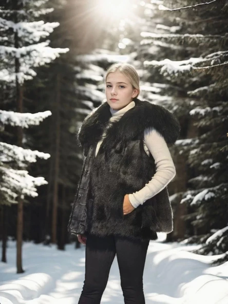 Kadın Kolsuz Kapüşonlu Yelek - Siyah - 4