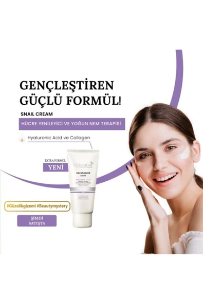 Salyangoz Kremi (Snail Cream) - Hyaluronic acid, Collagen Tıp I & Tıp III, Panthenol ve Niacinamide - 6