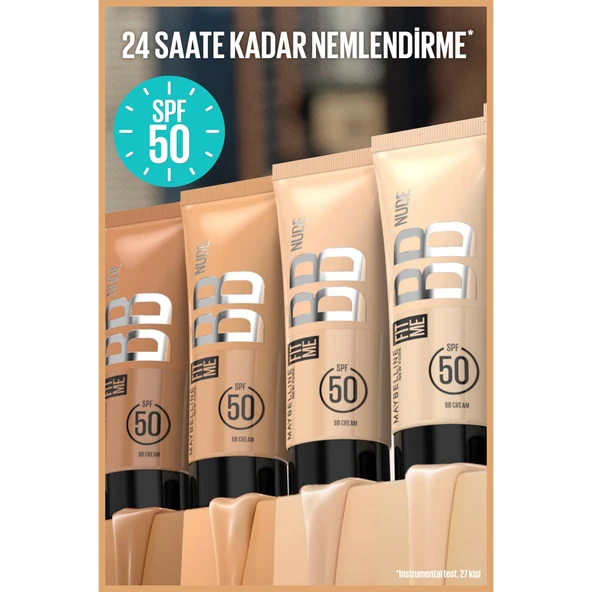 Maybelline New York Fit Me Nude Cilt Bakımı Etkili Nemlendirici SPF50 BB Krem - 30 - Resim 5
