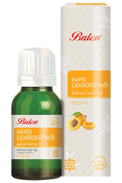 Kayısı Çekirdeği Yağı Soğuk Pres 20 ml Balen - 1