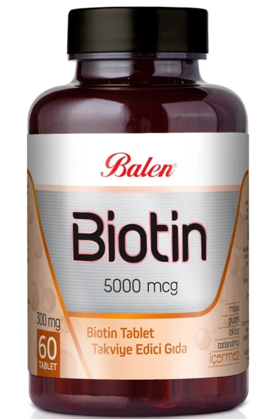 Biotin 300 Mg 60 Tablet Takviye Edici Gıda - 1