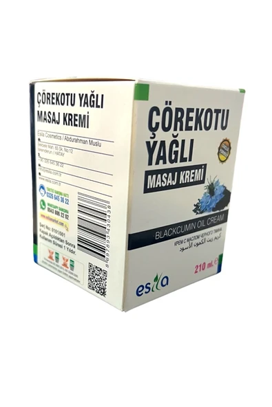 Esila Çörek Otu Çörekotu Yağlı Masaj Kremi 210 ml - Resim 2