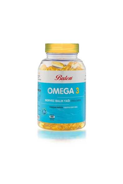 Omega 3 Norveç Balık Yağı 1380mg 100 Kapsül Balen - 3