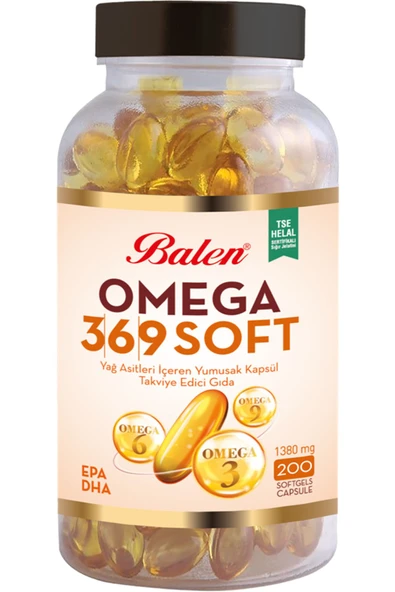 Omega 3,6,9 Soft Yağ Asitleri Içeren Yumuşak Kapsül 1380 Mg - 1