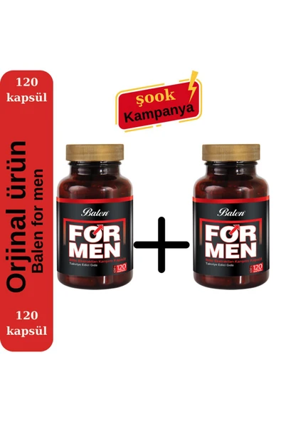 2 Adet Formen Tribulus Erkek Sağlığı 120+120 KAPS.634MG. Balen Ikili For - 1