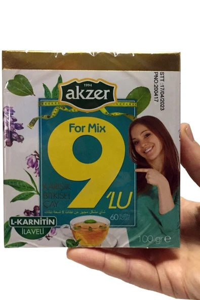 Akzer Formmix 9’lu Karışık Bitki Süzen Poşet Çay 60x1.67gr Mixed Herbal Tea 100gr - 2