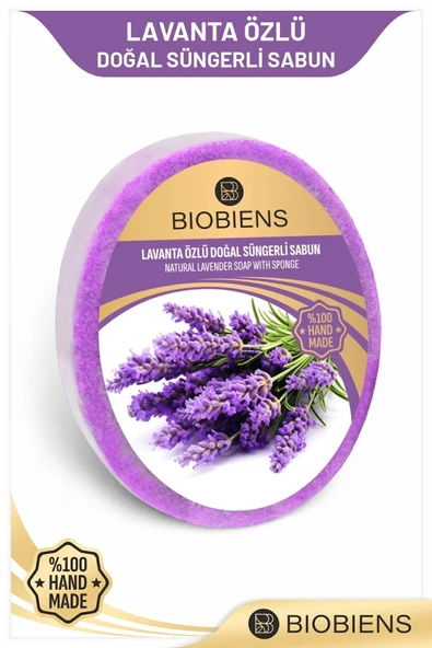 Lavanta Özlü Duş ve Cilde Özel Doğal Süngerli Sabun - 1