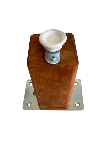 Kale Ayarlı Ahşap Ayak Mobilya Masa ve Dolap Ayağı(CEVİZ)(KAYIN/GÜRGEN AĞACI) Ceviz 8cm 8cm - 2 ADET - Resim 4