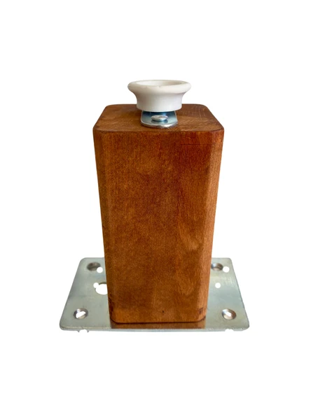 Kale Ayarlı Ahşap Ayak Mobilya Masa ve Dolap Ayağı(CEVİZ)(KAYIN/GÜRGEN AĞACI) Ceviz 10cm 10cm - 1 ADET - Resim 3