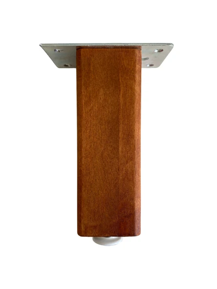 Kale Ayarlı Ahşap Ayak Mobilya Masa ve Dolap Ayağı(CEVİZ)(KAYIN/GÜRGEN AĞACI) Ceviz 18cm 18cm - 4 ADET - Resim 2