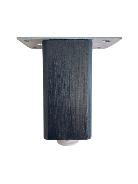 Kale Ayarlı Ahşap Ayak Mobilya Masa ve Dolap Ayağı(ANTRASİT)(KAYIN/GÜRGEN AĞACI) Antrasit 12cm 12cm - 2 ADET - Resim 2
