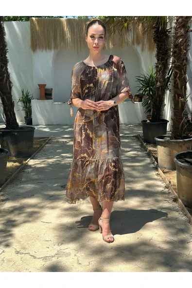 YAZLIK İPEK KUMAŞ ASTARLI ELBİSE - 10