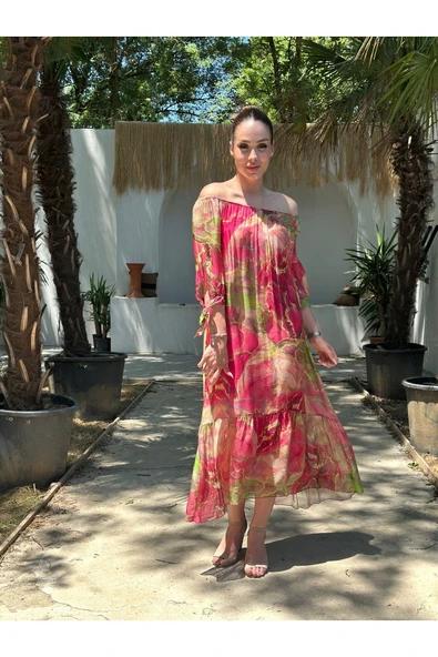 YAZLIK İPEK KUMAŞ ASTARLI ELBİSE - 3