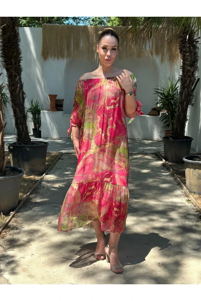 YAZLIK İPEK KUMAŞ ASTARLI ELBİSE - 4