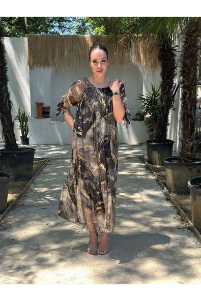 YAZLIK İPEK KUMAŞ ASTARLI ELBİSE - 6