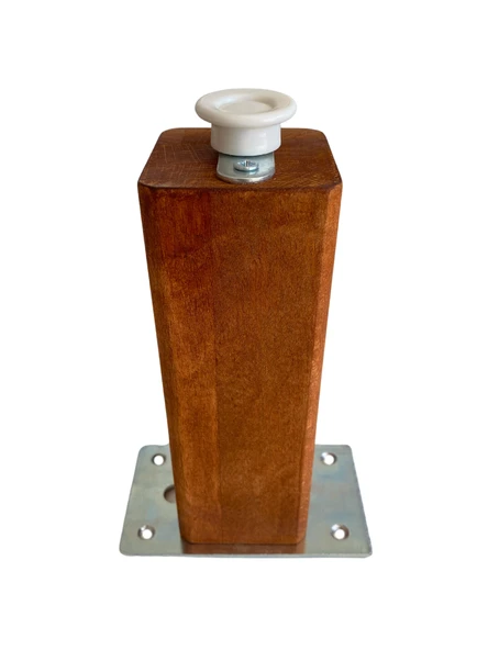 Kale Ayarlı Ahşap Ayak Mobilya Masa ve Dolap Ayağı(CEVİZ)(KAYIN/GÜRGEN AĞACI) Ceviz 18cm 18cm - 4 ADET - Resim 3