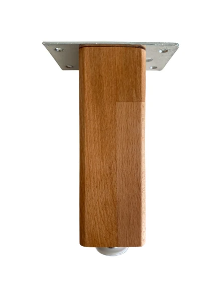 Kale Ayarlı Ahşap Ayak Mobilya Masa ve Dolap Ayağı(KAYIN)(KAYIN/GÜRGEN AĞACI) Ahşap Rengi 23cm 23cm - 4 ADET - Resim 2