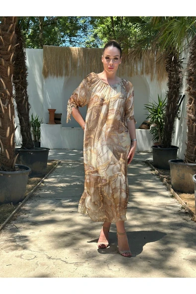 YAZLIK İPEK KUMAŞ ASTARLI ELBİSE - 11