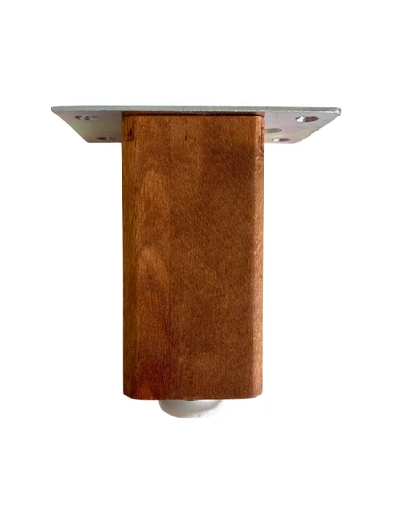 Kale Ayarlı Ahşap Ayak Mobilya Masa ve Dolap Ayağı(CEVİZ)(KAYIN/GÜRGEN AĞACI) Ceviz 15cm 15cm - 1 ADET - Resim 2