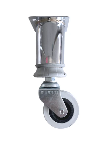 Metal Krom Tekerli Ayak Mobilya Masa ve Dolap Tekerli Ayağı(FRENSİZ)(KROM)(15CM)(AYAK ÇAPI:42MM) Krom 15cm 15cm - 4 ADET - Resim 2