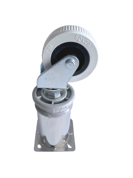 Metal Krom Tekerli Ayak Mobilya Masa ve Dolap Tekerli Ayağı(FRENSİZ)(KROM)(15CM)(AYAK ÇAPI:42MM) Krom 15cm 15cm - 4 ADET - Resim 3