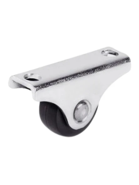 Sabit Tabanlı Masa Tekeri Sehpa ve Dolap Tekeri(Teker ÇAPI:17MM YÜKSEKLIK:20MM)(KROM-SİYAH) Siyah SİYAH - 8 ADET - Resim 2