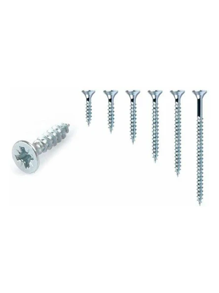 Sunta Vidası 6x100mm Çinko Ahşap MDF Montaj Vidası(6X100MM) 25 ADET - Resim 4