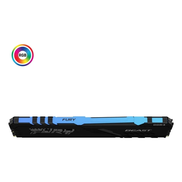 Kingston Fury Beast RGB 8GB KF432C16BBA/8 (1x8GB) DDR4 3200MHz CL16 Masaüstü PC Bellek - 3