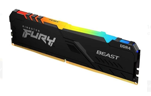 Kingston Fury Beast RGB 8 GB 3200 MHz CL16 KF432C16BBA/8 DDR4 Ram ürün görseli 1