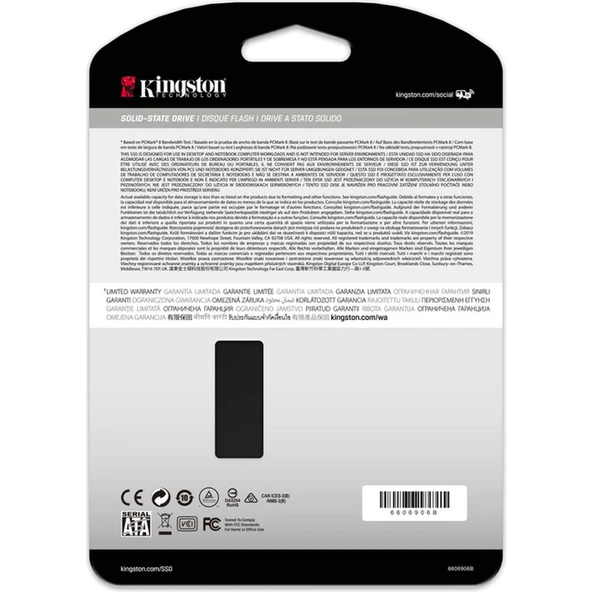 Kingston KC600 SKC600/2048G SATA 3.0 2.5" 2 TB SSD - 5