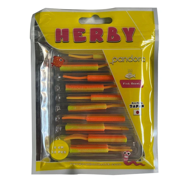 Pandora Herby  5cm 10 Adet LRF Silikonu  Lemon and Orange ürün görseli