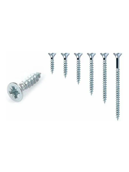 Sunta Vidası 3,5x50mm Çinko Ahşap MDF Montaj Vidası(3,5X50MM) 100 ADET - Resim 4