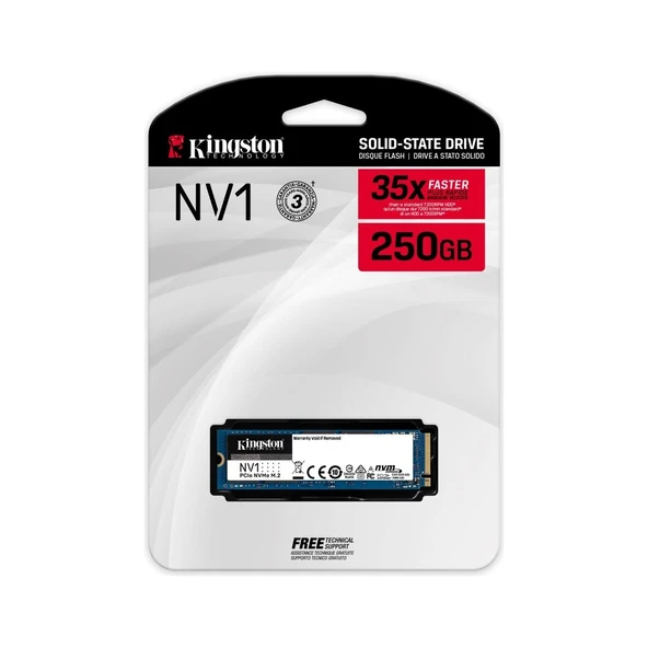 Kingston NV1 SNVS/250G 250 GB NVMe M.2 2280 SSD 2100 MB/s  1700 MB/s - 1