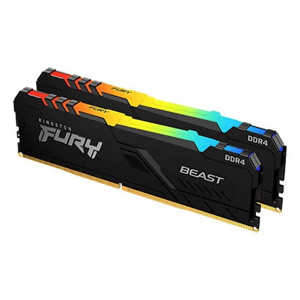 Kıngston 16 GB Fury Beast Rgb Ddr4 3600MHZ KF436C17BBAK2/16 2X8G ürün görseli 1