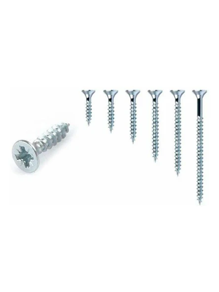 Sunta Vidası 4x50mm Çinko Ahşap MDF Montaj Vidası(4X50MM) 250 ADET - Resim 4