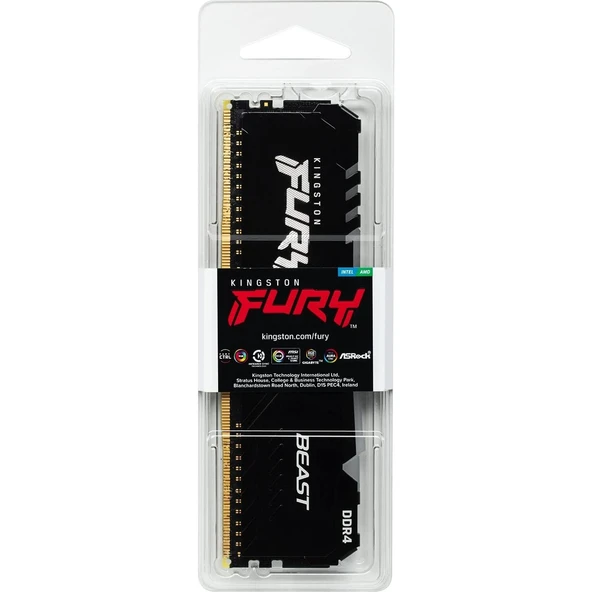 Kingston Fury Beast RGB 16 GB 3200 MHz CL16 KF432C16BB1A/16 DDR4 Ram - Resim 3