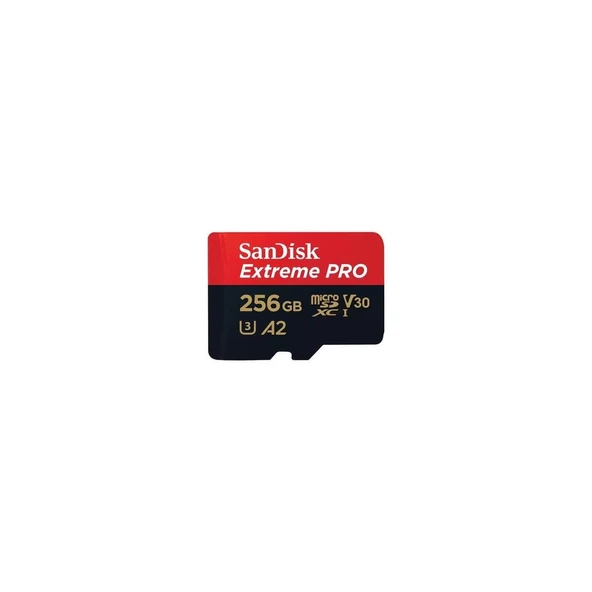 SanDisk Extreme Pro SDSQXCZ-256G-GN6MA Class 10 UHS-I U3 A2 V30 256 GB Micro SD Kart ürün görseli 1