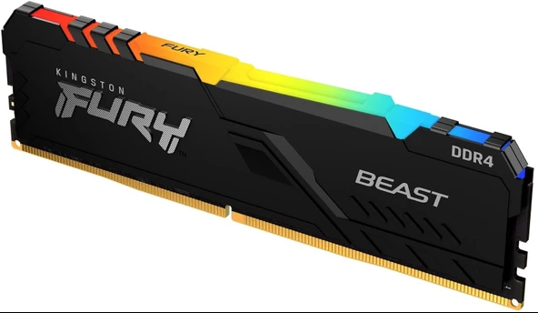 Kingston Fury Beast RGB 32GB 3200 MHz DDR4 CL16 KF432C16BBA/32 Ram - Resim 2