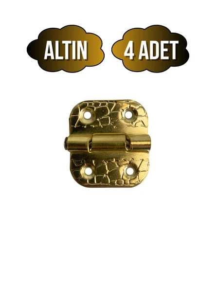 Tavla Menteşesi Stoplu Mobilya Kutu Menteşesi(ALTIN)(EN:3CM BOY:3CM) Altın ALTIN - 4 ADET ürün görseli