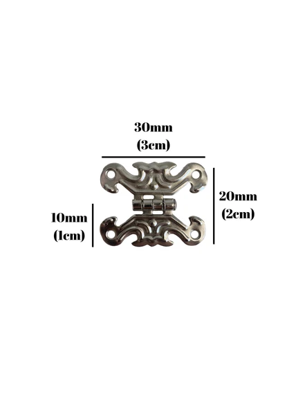 Kelebek Tavla Menteşesi Mobilya Kutu Menteşesi(GÜMÜŞ)(EN:3CM BOY:2CM) Gümüş GÜMÜŞ - 4 ADET - Resim 5