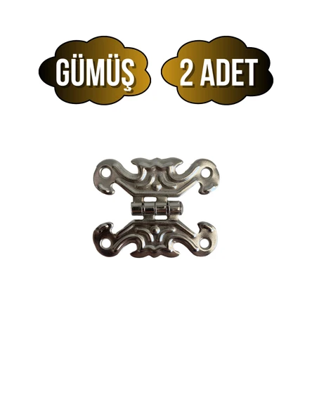 Kelebek Tavla Menteşesi Mobilya Kutu Menteşesi(GÜMÜŞ)(EN:3CM BOY:2CM) Gümüş GÜMÜŞ - 2 ADET ürün görseli