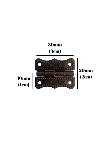 Papatya Tavla Menteşesi Mobilya Kutu Menteşesi(BRONZ)(EN:3CM BOY:2CM) Bronz BRONZ - 8 ADET - Resim 5