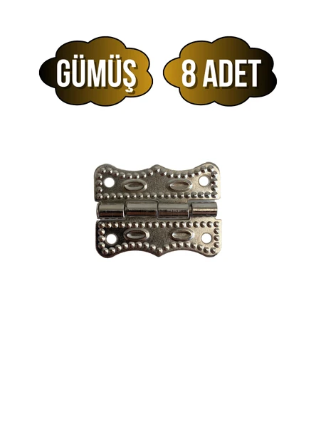 Papatya Tavla Menteşesi Mobilya Kutu Menteşesi(GÜMÜŞ)(EN:3CM BOY:2CM) Gümüş GÜMÜŞ - 8 ADET ürün görseli