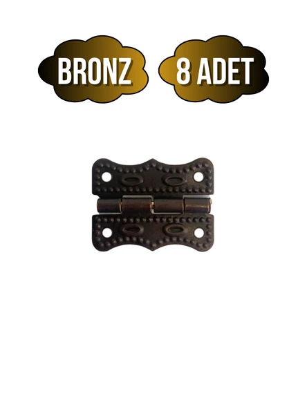 Papatya Tavla Menteşesi Mobilya Kutu Menteşesi(BRONZ)(EN:3CM BOY:2CM) Bronz BRONZ - 8 ADET ürün görseli
