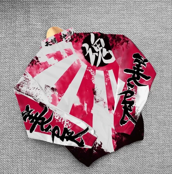 Unisex Dijital Baskılı Paraşüt Rüzgarlık - Renkli - Resim 2