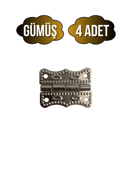 Papatya Tavla Menteşesi Mobilya Kutu Menteşesi(GÜMÜŞ)(EN:3CM BOY:2CM) Gümüş GÜMÜŞ - 4 ADET ürün görseli